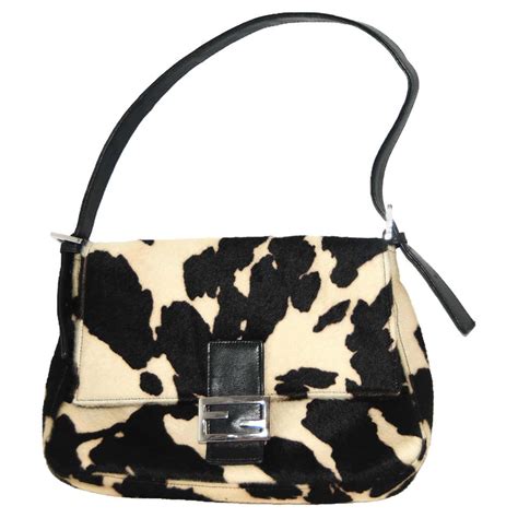 fendi cow print bag|fendi chenille bag.